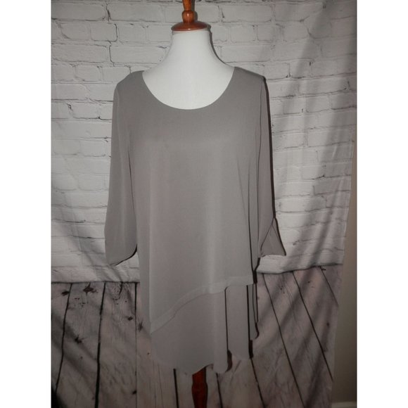 Soft Surroundings Blouse Layered Asymmetrical Top